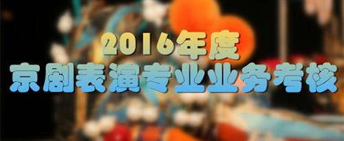 美女曰逼aaa国家京剧院2016年度京剧表演专业业务考...